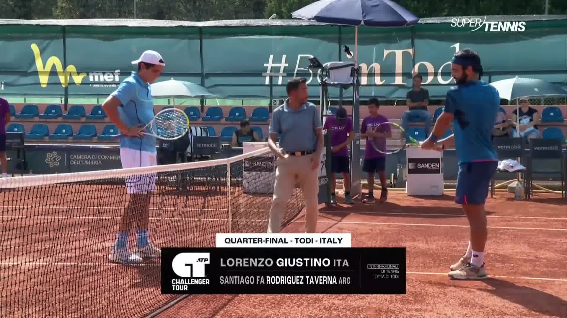ATP Challenger Todi QF -Giustino vs Rodriguez Taverna, gli highlights
