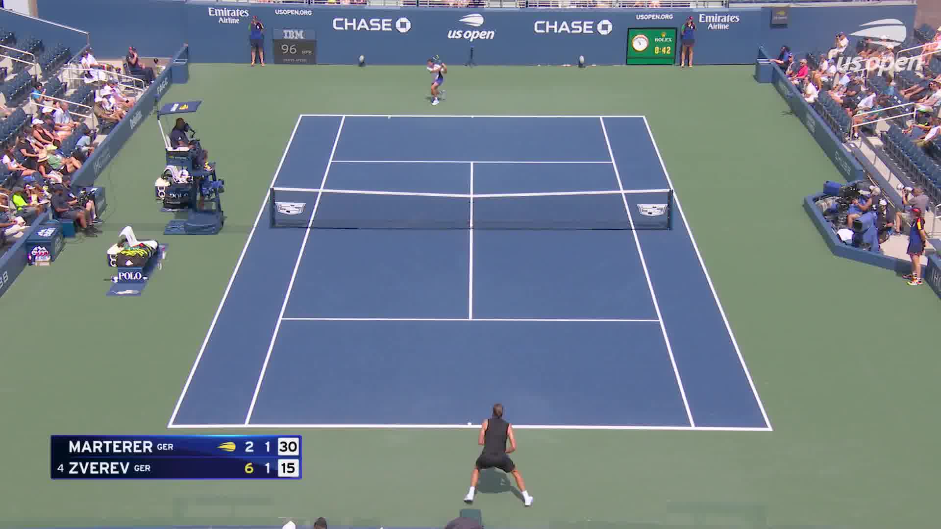US Open 1T, Zverev-Marterer: gli highlights