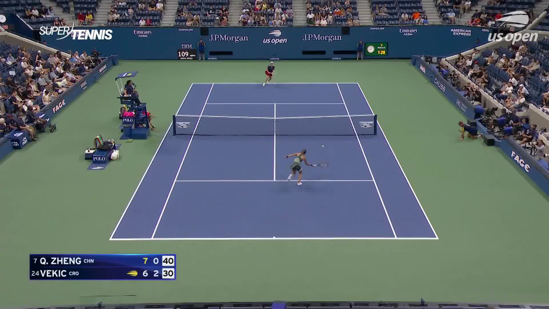 Us Open Ottavi: Vekic-Zheng Highlights